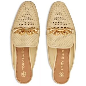 Tory Burch Jessa loafer backless loafer mules clogs woven leather miller flats
